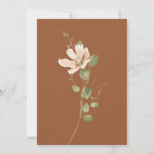 ワイルドフラワーズラストテラコッタブライダルシャワー 招待状 (裏面)