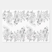 ワイルドフラワーズラッピング紙シート ラッピングペーパーシート (正面3)