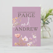 ワイルドフラワーズラヴァンダーファームハウス結婚式招待状 招待状 (スタンド正面)