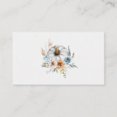 ワイルドフラワーズレジス結婚ト付きホワイトカボチャ エンクロージャーカード (裏面)