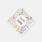 ワイルドフラワーズワンガール初誕生日 スタンダードカクテルナプキン (角)