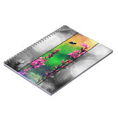 ワイルドフラワーズンビーストライプ ノートブック (左側)