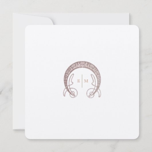 ワイルドフラワーズヴィンテージウェディングメイヴバラスクエア 招待状 (裏面)