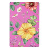 ワイルドフラワーズヴィンテージスケッチ/シック，ピンク ミニクリップボード (裏面)