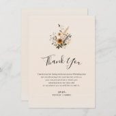 ワイルドフラワーズヴィンテージフローラボヘミアンサンキュー 招待状 (正面/裏面)