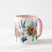 ワイルドフラワーズヴィンテージ植物園自然 マグカップ (正面右)