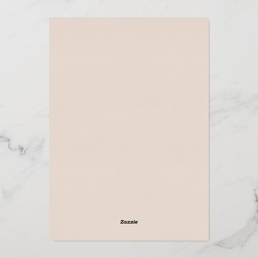 ワイルドフラワーズ卒業パーティ実在ーバラ金ゴールド 箔招待状 (裏面)