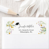 ワイルドフラワーズ卒業差出人住所ラベル ラベル (インサイチュ)