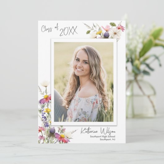 ワイルドフラワーズ卒業発表招待状写真 招待状 (スタンド正面)
