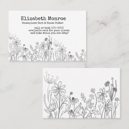 ワイルドフラワーズ名刺 名刺 (正面/裏面)