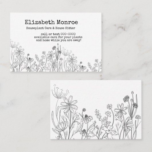 ワイルドフラワーズ名刺 名刺 (正面/裏面)