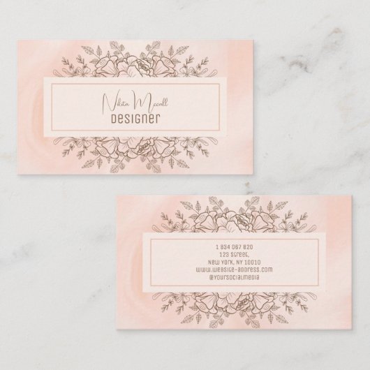 ワイルドフラワーズ名刺 名刺 (正面/裏面)