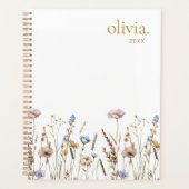 ワイルドフラワーズ名前をカスタムするフローラ プランナー手帳 (正面)