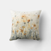 ワイルドフラワーズ名前をカスタムする子供部屋デコールフローラ クッション (裏面)