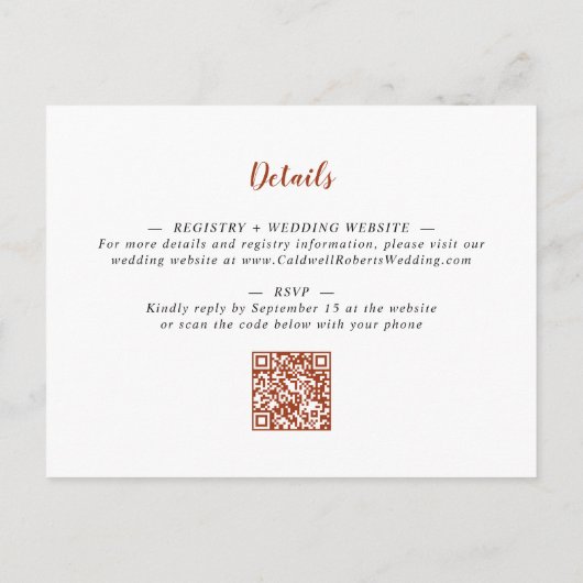 ワイルドフラワーズ夕べ披露宴結婚秋 ポストカード (裏面)