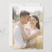 ワイルドフラワーズ婚約した婚約パーティ写真 招待状 (裏面)