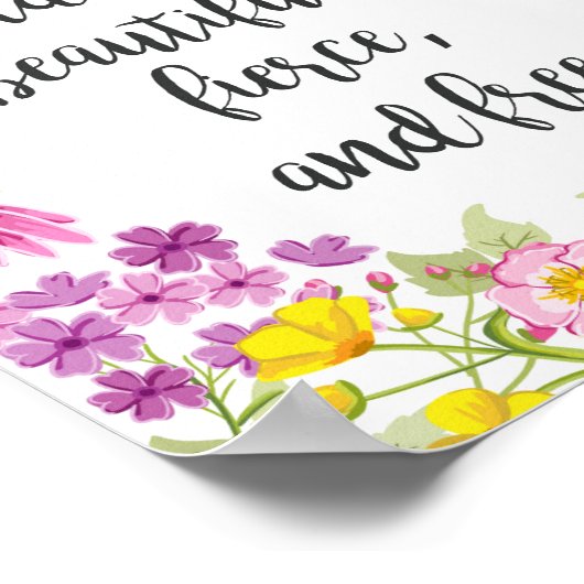 ワイルドフラワーズ子供部屋アート引用文アートガールワイルドフラワー ポスター (角)