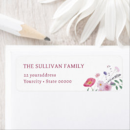 ワイルドフラワーズ差出人住所ラベル ラベル