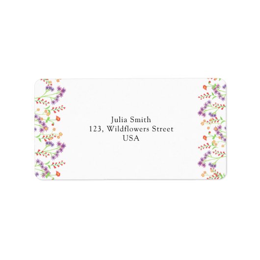 ワイルドフラワーズ差出人住所ラベル ラベル (正面)