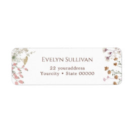 ワイルドフラワーズ差出人住所ラベル ラベル