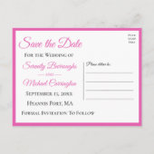 ワイルドフラワーズ庭園の結婚式フローラ日付の保存 ポストカード (裏面)