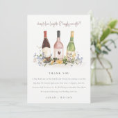 ワイルドフラワーズ応援を愛するワインボトル結婚ズ サンキューカード (スタンド正面)