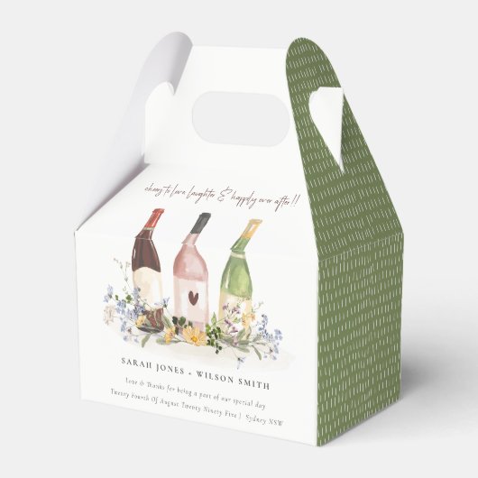 ワイルドフラワーズ応援を愛するワインボトル結婚ズ フェイバーボックス (裏面サイド)