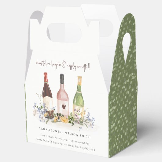 ワイルドフラワーズ応援を愛するワインボトル結婚ズ フェイバーボックス (オープン)