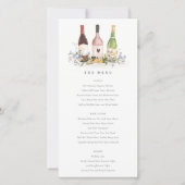 ワイルドフラワーズ応援ワインボトル結婚ズメニューカード サンキューカード (正面)