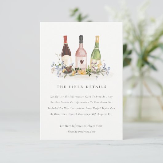 ワイルドフラワーズ応援ワインボトル結婚ズ詳細 エンクロージャーカード (スタンド正面)