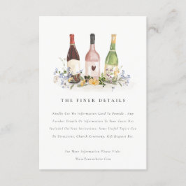 ワイルドフラワーズ応援ワインボトル結婚ズ詳細 エンクロージャーカード