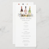 ワイルドフラワーズ応援ワインボトル結婚式 プログラム (正面/裏面)