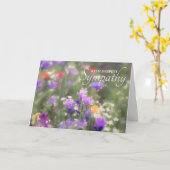 ワイルドフラワーズ悔やみや弔慰 カード (黄色い花)