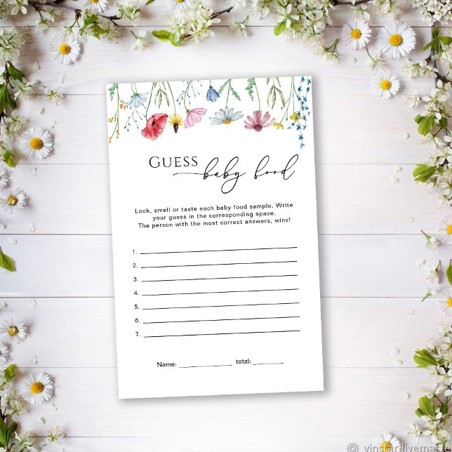 ワイルドフラワーズ推測ベビー食べ物ゲーム (クリエイターアップロード済み)