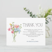 ワイルドフラワーズ春サマーかわいらしベビーシャワー サンキューカード (スタンド正面)