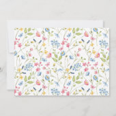 ワイルドフラワーズ春サマーかわいらしベビーシャワー サンキューカード (裏面)