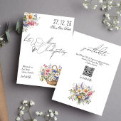 ワイルドフラワーズ春サマー秋の結婚式招待状 招待状