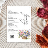 ワイルドフラワーズ春サマー秋の結婚式詳細 招待状