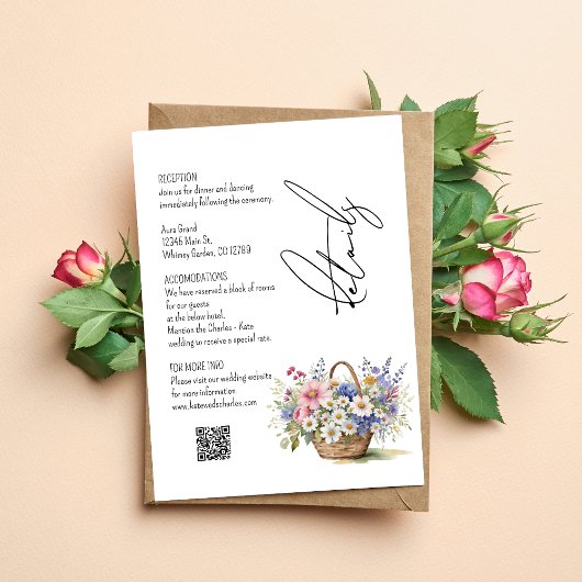 ワイルドフラワーズ春サマー秋の結婚式詳細 招待状