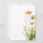 ワイルドフラワーズ春サマー秋ブライダルシャワー 招待状 (裏面)