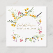 ワイルドフラワーズ春ボヘミアン名刺 スクエア名刺 (正面)