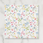 ワイルドフラワーズ春花咲きフローラ赤ちゃんシャワー フェイバータグ (裏面)
