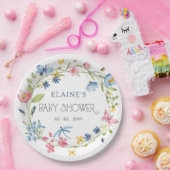 ワイルドフラワーズ春花咲きフローラ赤ちゃんシャワー ペーパープレート (パーティー)