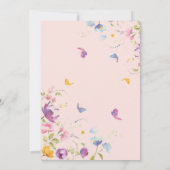 ワイルドフラワーズ春赤面ベビーシャワー 招待状 (裏面)