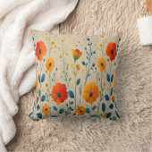 ワイルドフラワーズ春 クッション (ブランケット)