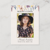 ワイルドフラワーズ正教会クリスチャン葬儀祈りの言葉カード プレイスカード (正面)