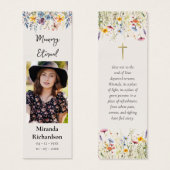 ワイルドフラワーズ正祈りの言葉メモリアルブックマーク (正面&裏面)