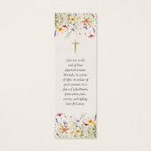 ワイルドフラワーズ正祈りの言葉メモリアルブックマーク (裏面)