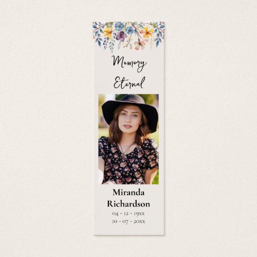 ワイルドフラワーズ正祈りの言葉メモリアルブックマーク (正面)