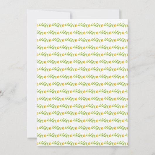 ワイルドフラワーズ水彩バースデーパーティ招待状 招待状 (裏面)